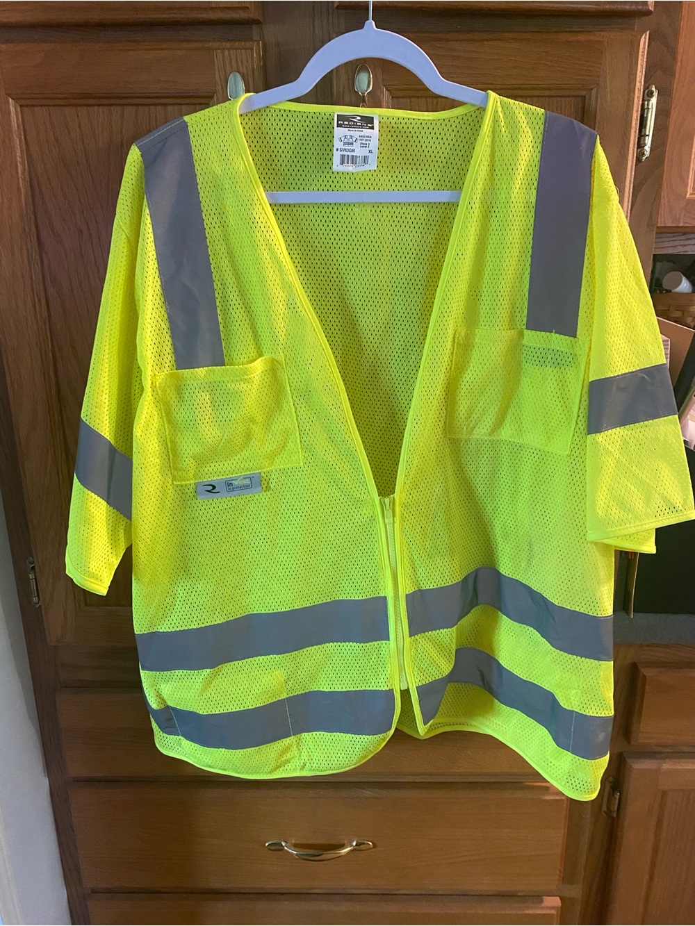 High-Visibility Safety Mesh Zip Vest - Hi-Viz Yellow